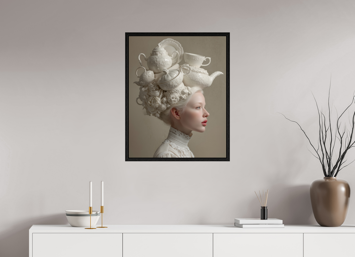 60 x 75 cm, Floater Frame Hairdo I