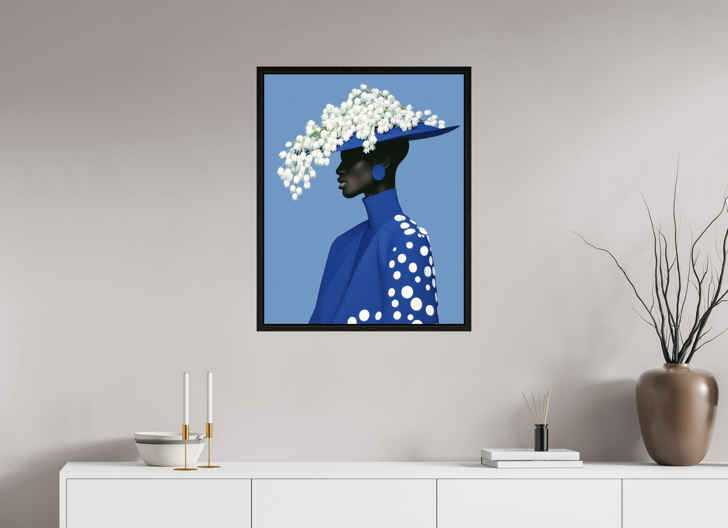 60 x 75 cm, Floater Frame Matisse Fashion XVII