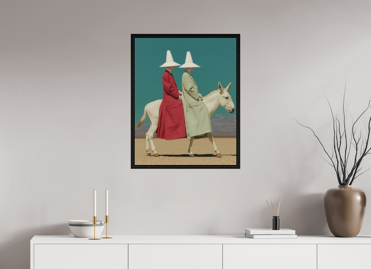 60 x 75 cm, Floater Frame Red Horizon IV