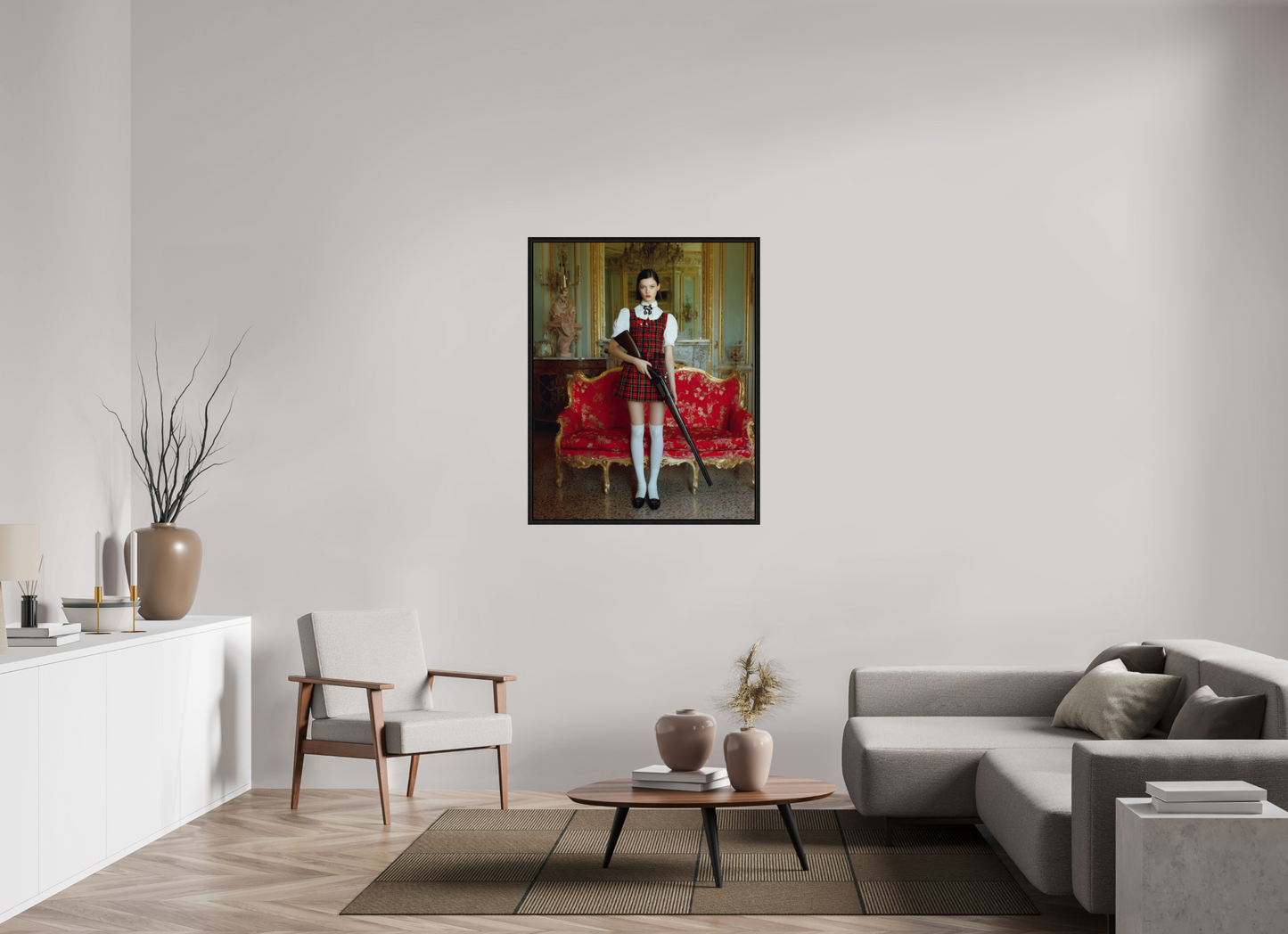 90 x 112,5 cm, Floater Frame Hunting Season II