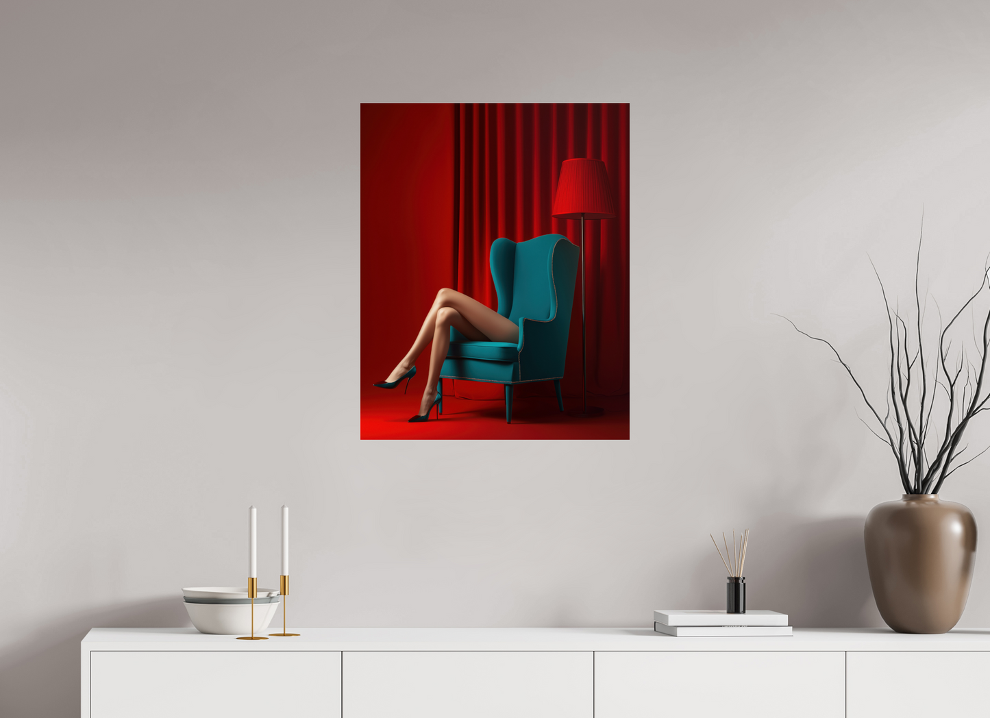 60 x 75 cm, Photo Print Under Acrylic Glass Legs IV
