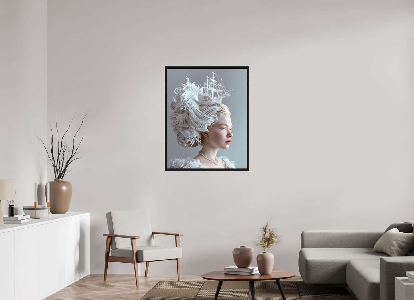 80 x 100 cm, Floater Frame Hairdo XVIII