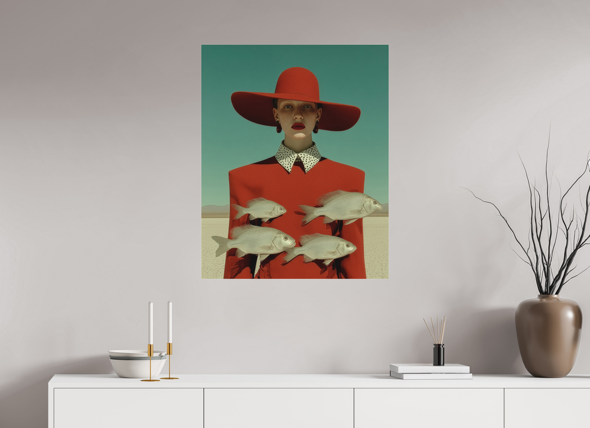 70 x 87,5 cm, Photo Print Under Acrylic Glass Red Horizon VI