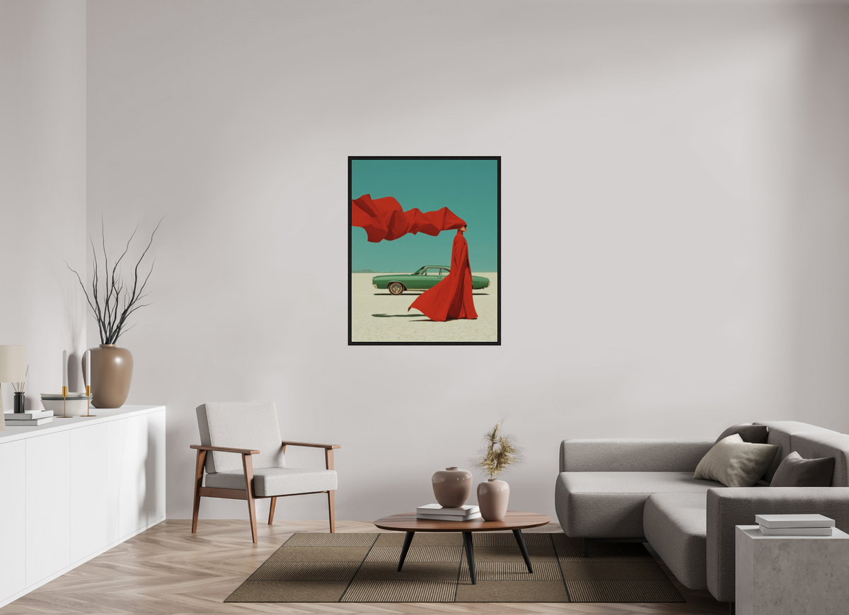 90 x 112,5 cm, Floater Frame Red Horizon XVI