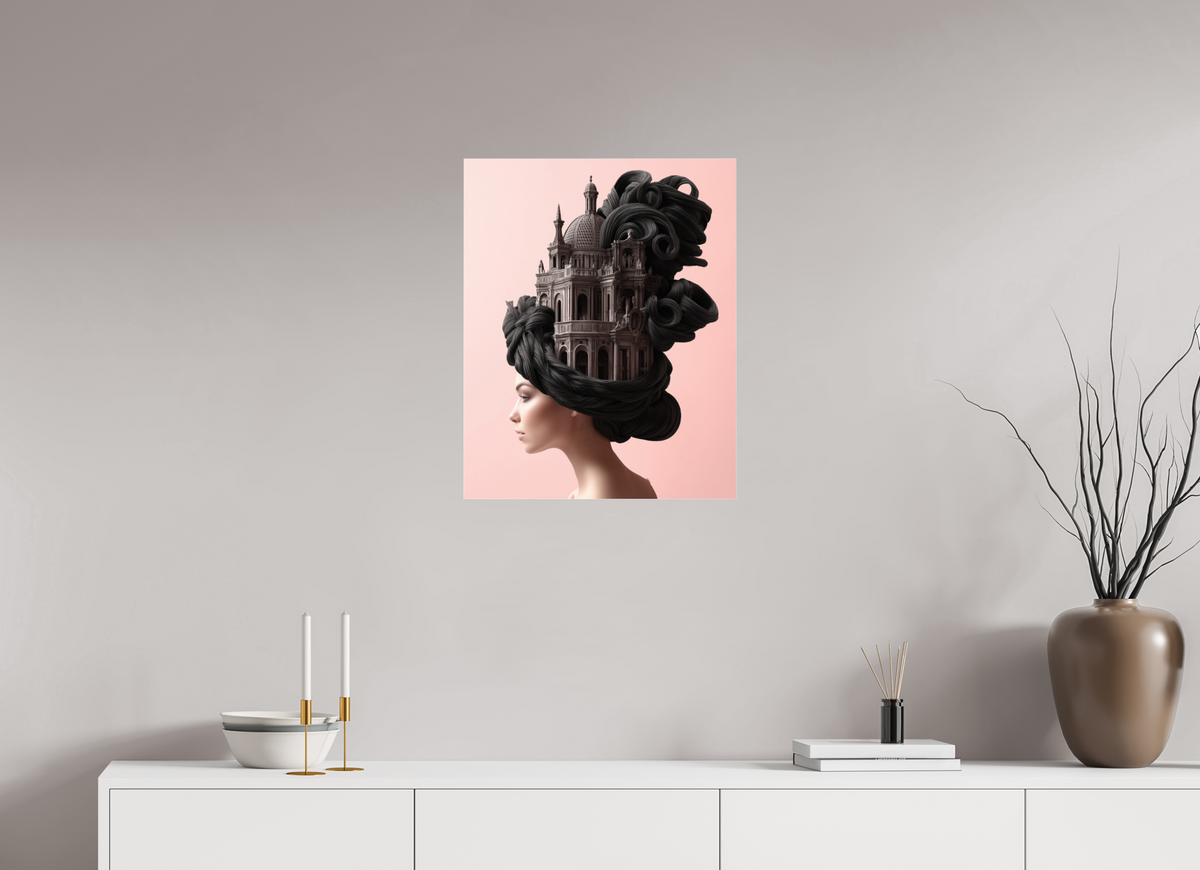 50 x 62,5 cm, Photo Print Under Acrylic Glass Hairdo XV