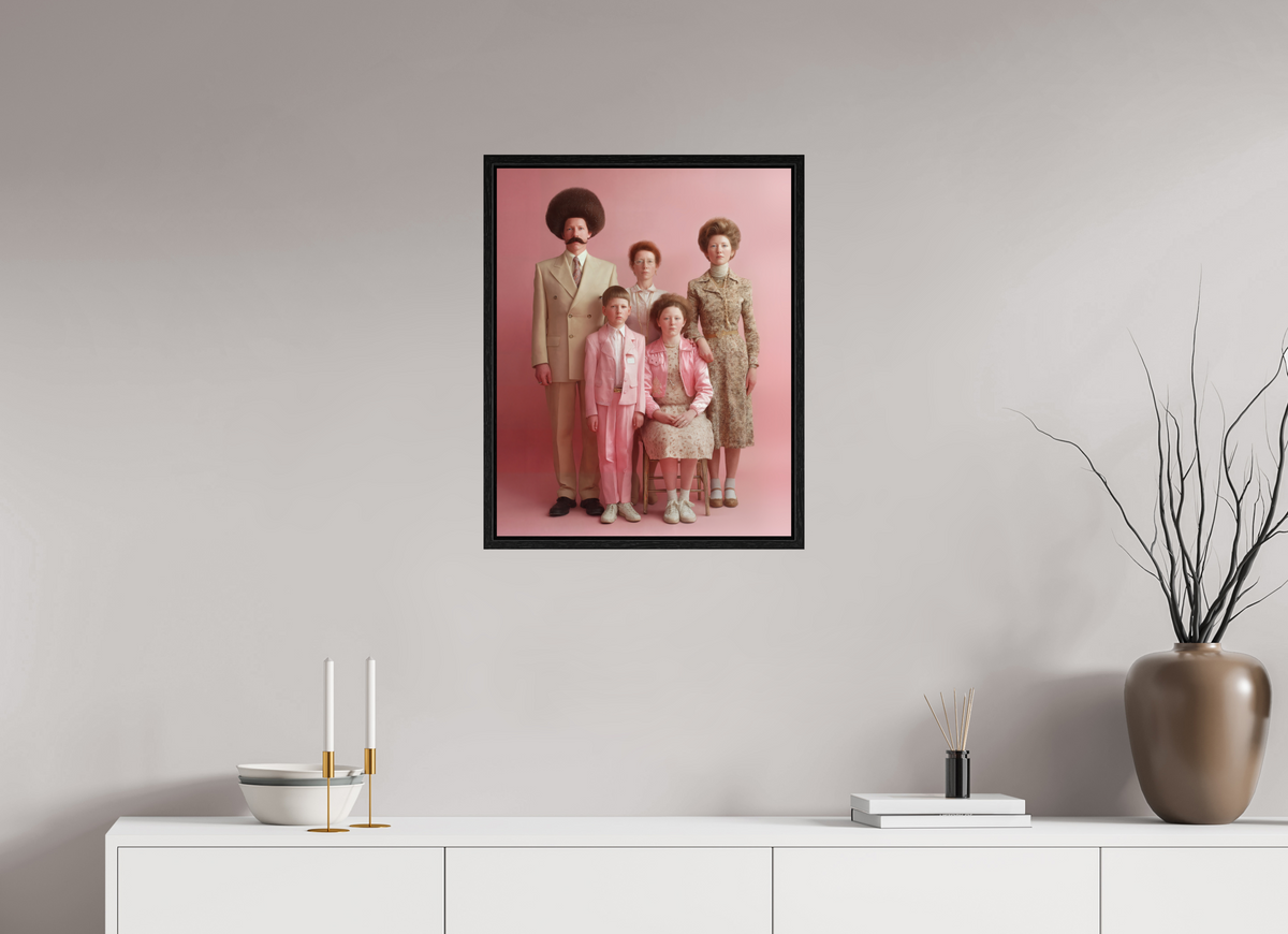 50 x 62,5 cm, Floater Frame We are family V
