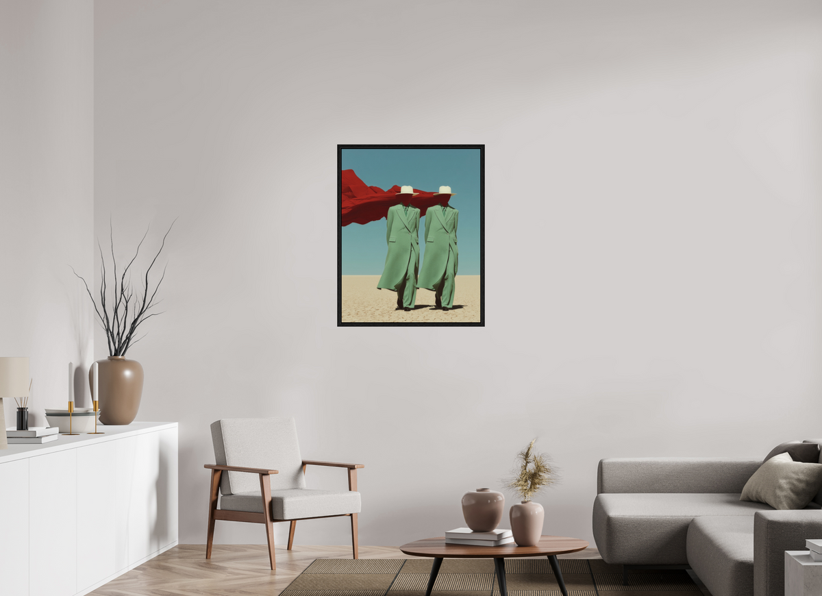 70 x 87,5 cm, Floater Frame Red Horizon XIII