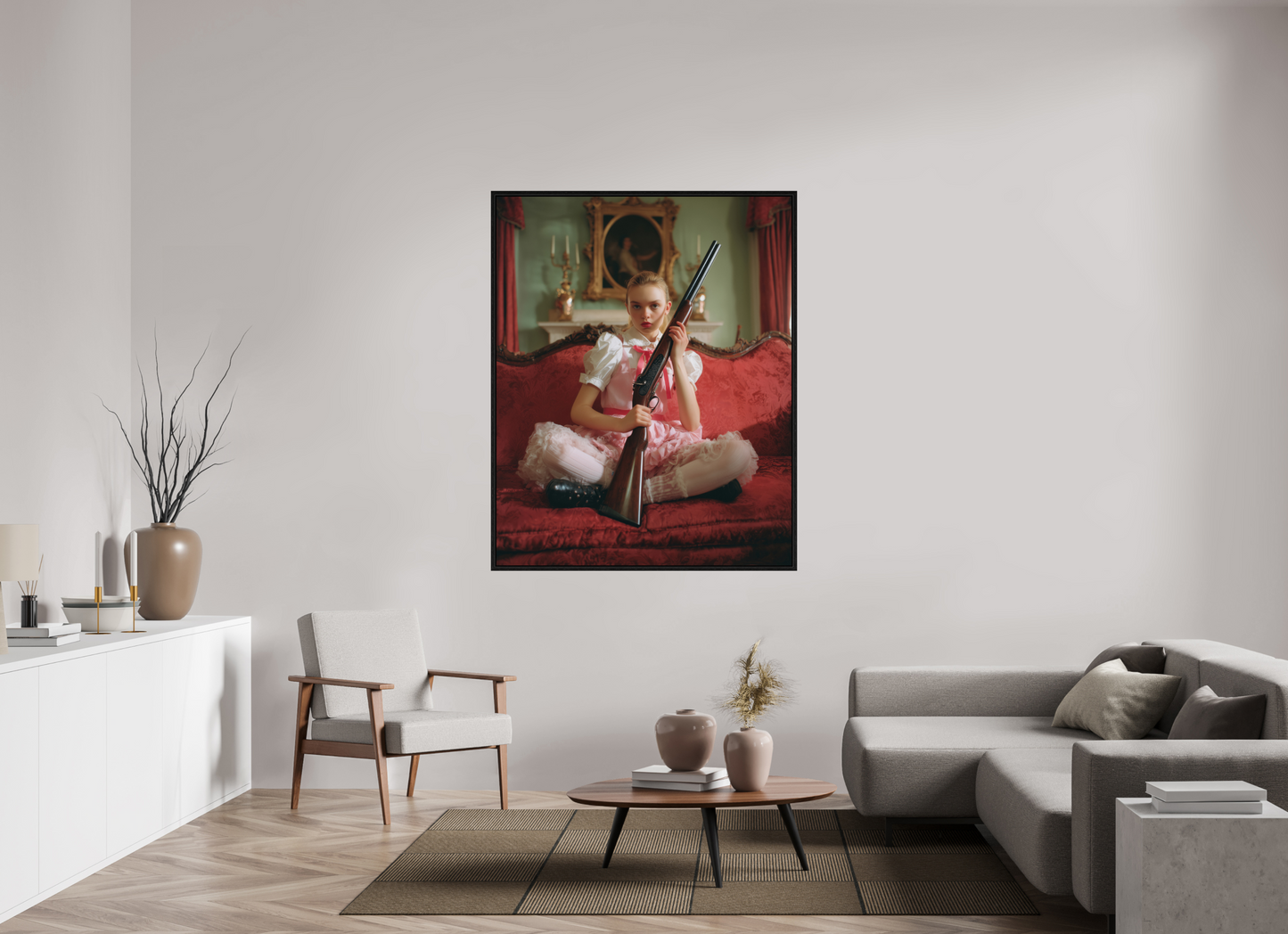 120 x 150 cm, Floater Frame Hunting Season V