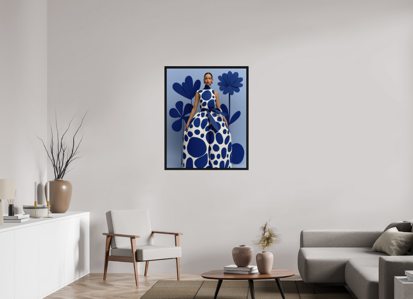80 x 100 cm, Floater Frame Matisse Fashion V