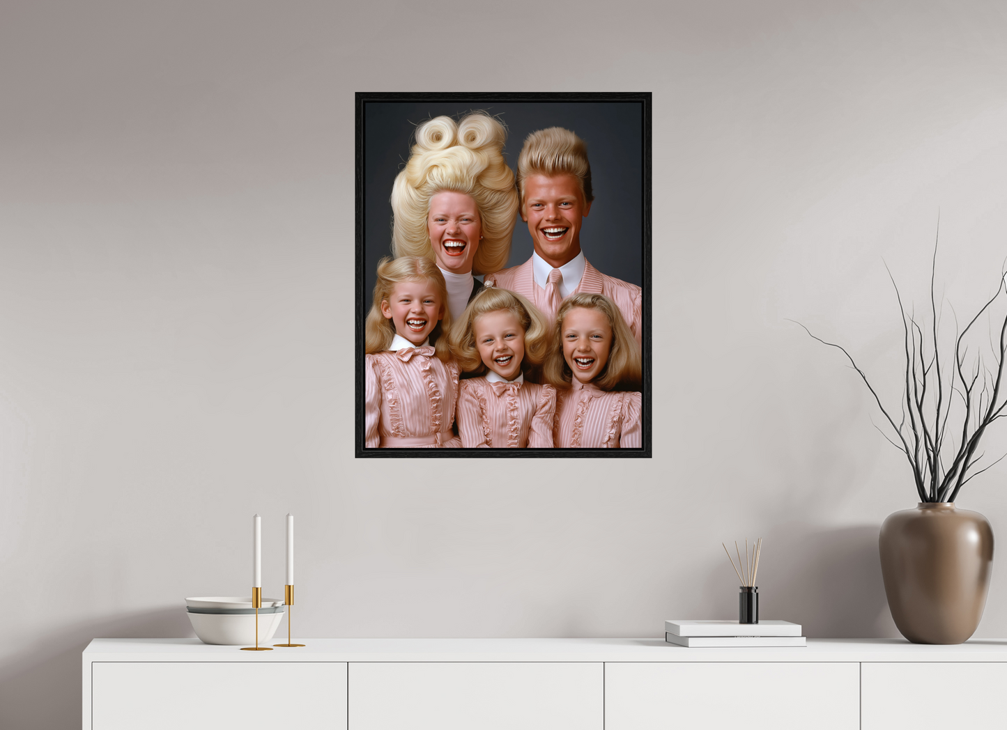 60 x 75 cm, Floater Frame We are family