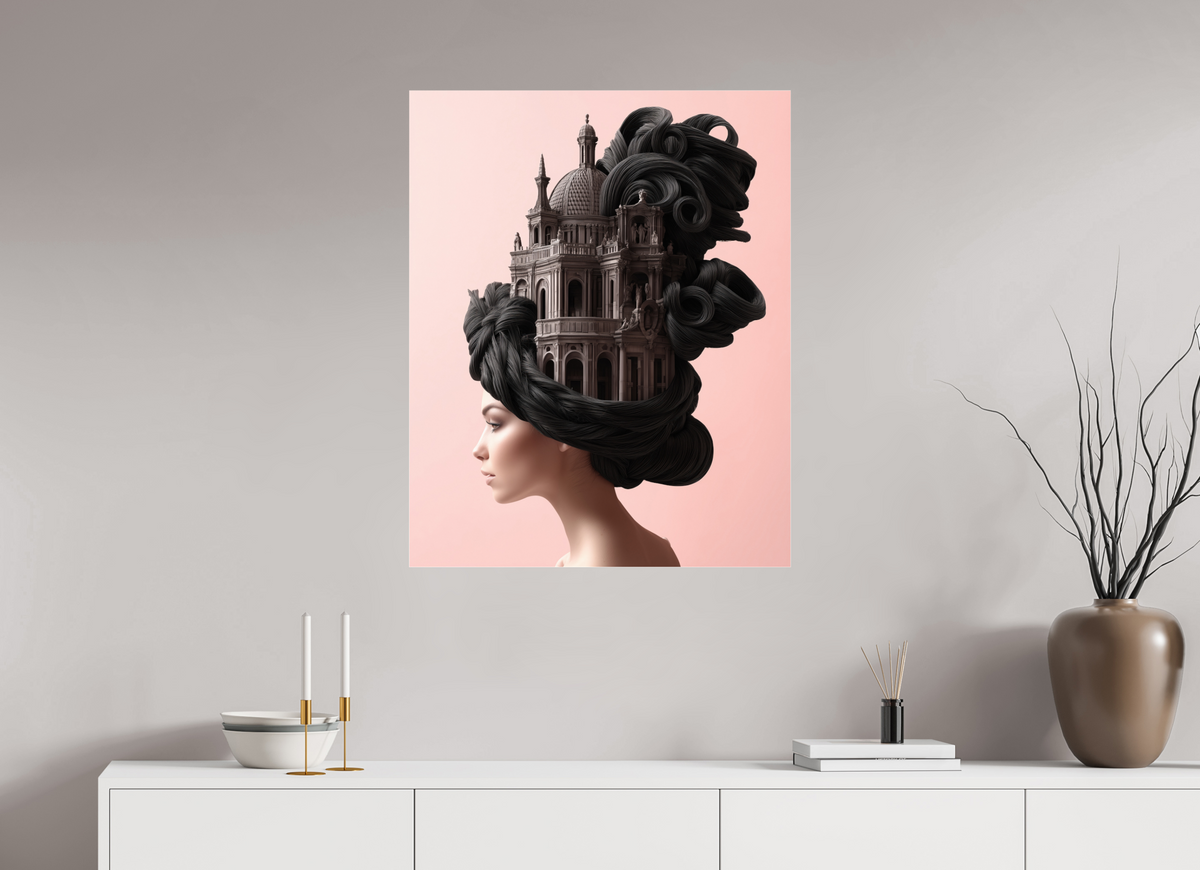 70 x 87,5 cm, Photo Print Under Acrylic Glass Hairdo XV