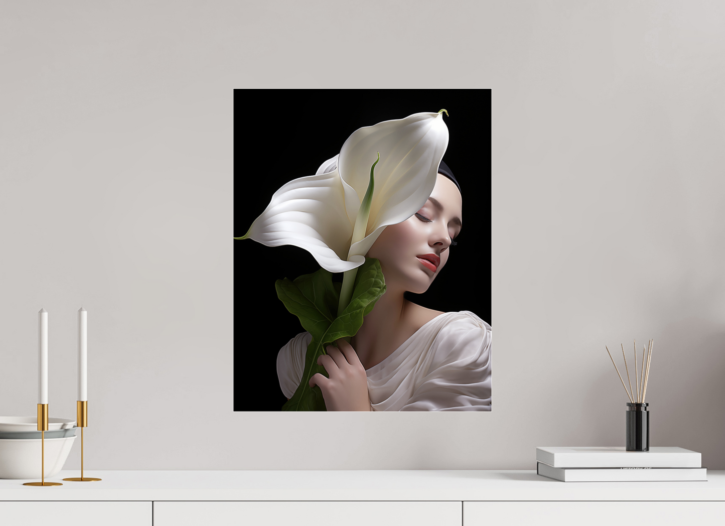 40 x 50 cm, Photo Print Under Acrylic Glass Calla XVII