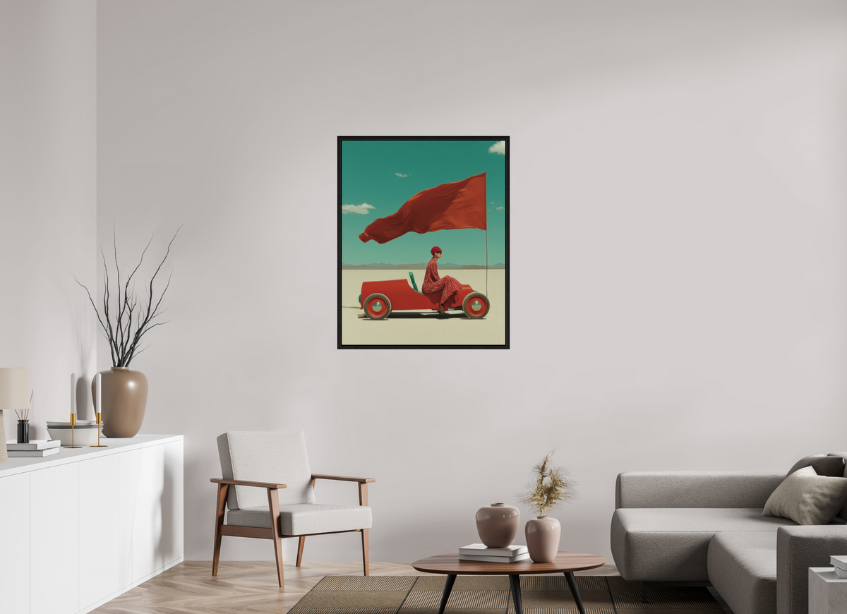 80 x 100 cm, Floater Frame Red Horizon X