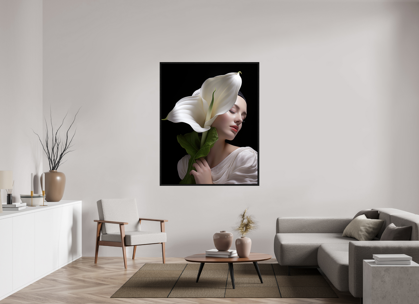 120 x 150 cm, Floater Frame Calla XVII