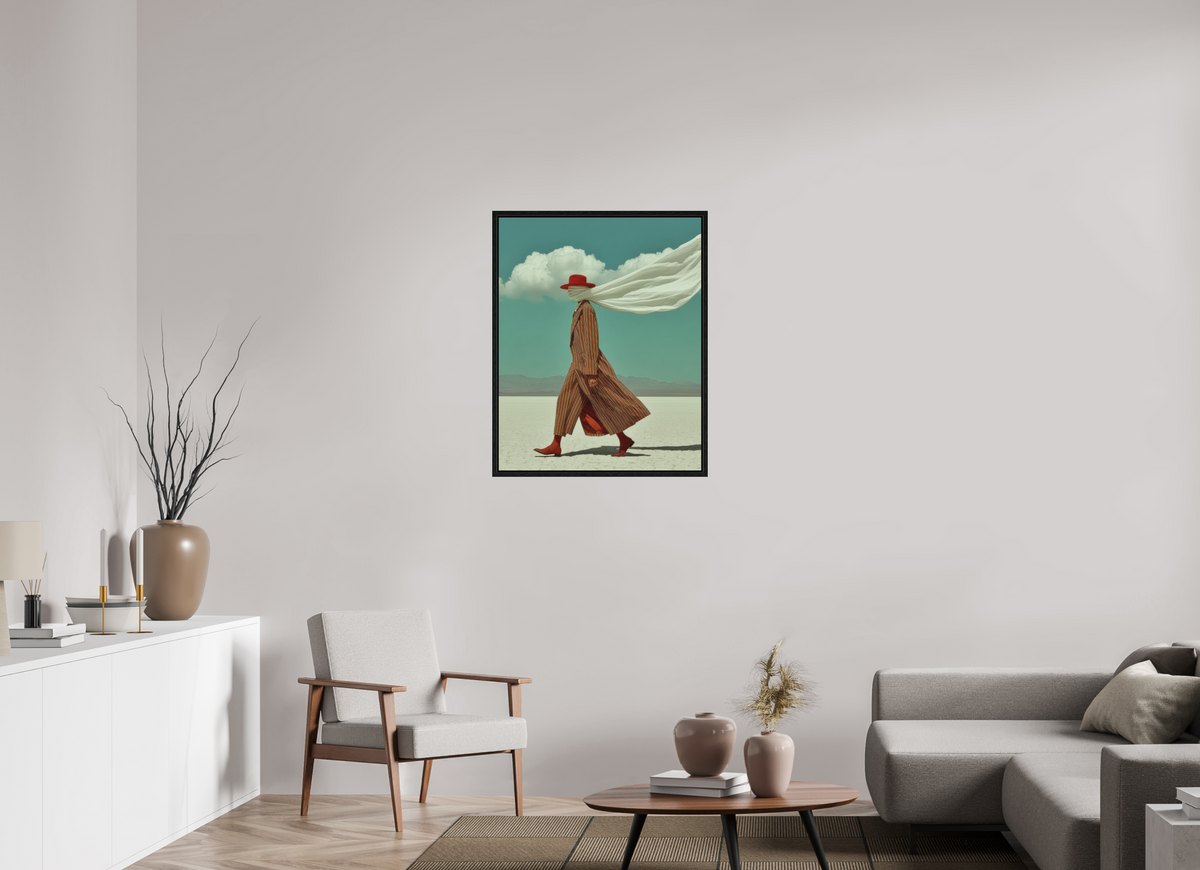 70 x 87,5 cm, Floater Frame Red Horizon V