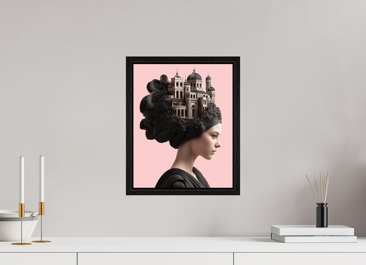 30 x 37,5 cm, Floater Frame Hairdo XXIII