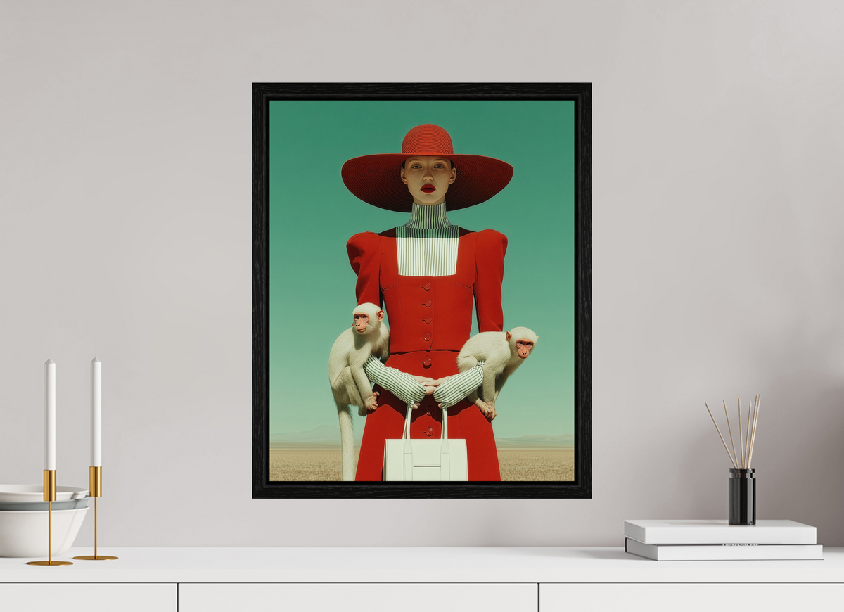 40 x 50 cm, Floater Frame Red Horizon III