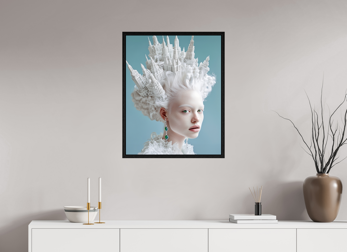 60 x 75 cm, Floater Frame Hairdo XII