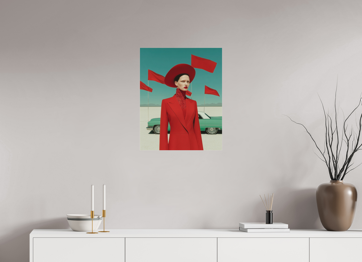 50 x 62,5 cm, Photo Print Under Acrylic Glass Red Horizon I