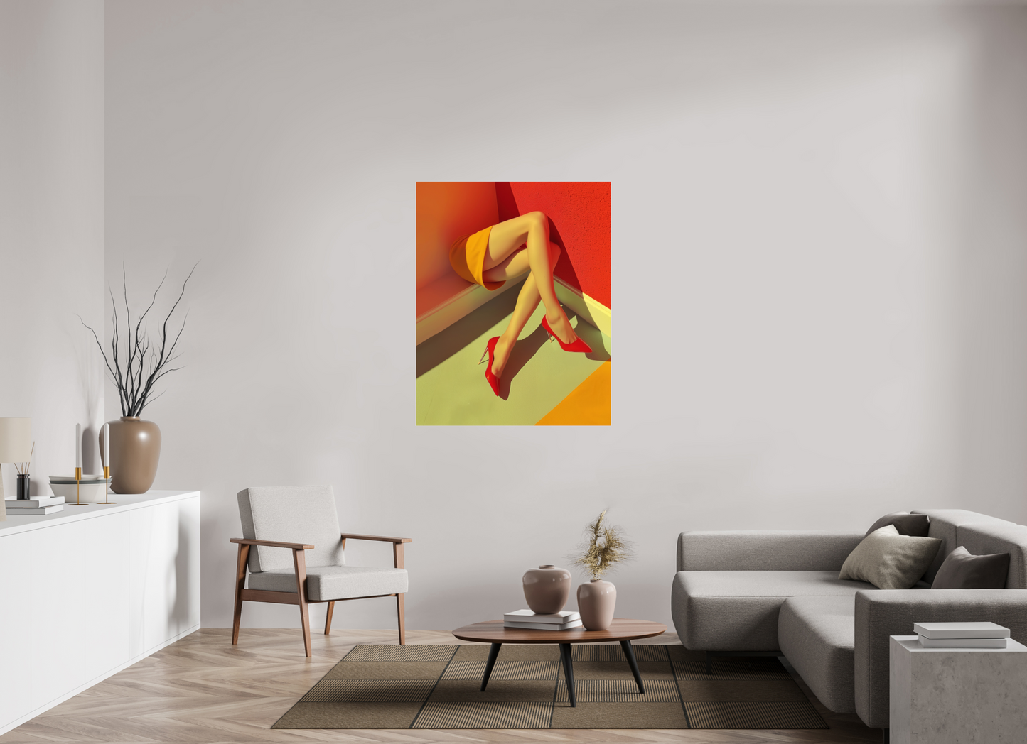 100 x 125 cm, Photo Print Under Acrylic Glass Legs XV