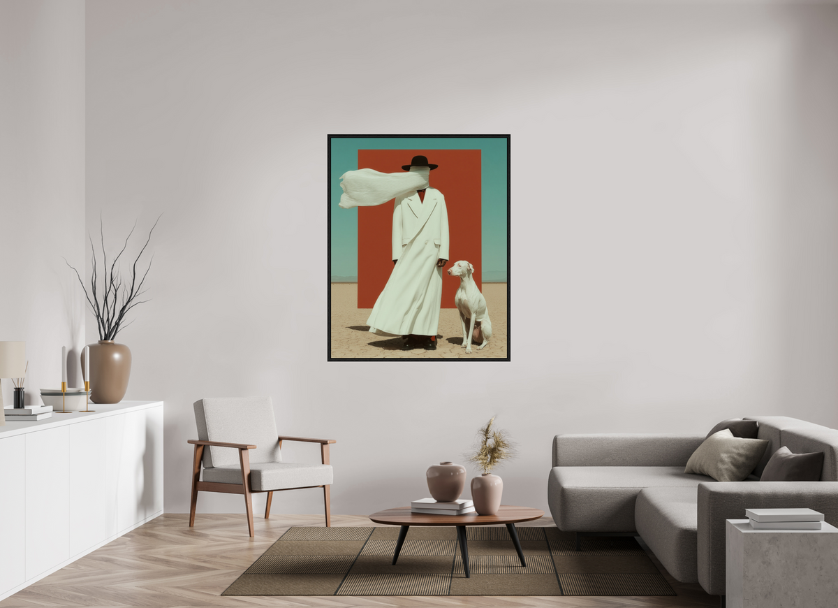 110 x 137,5 cm, Floater Frame Red Horizon VIII