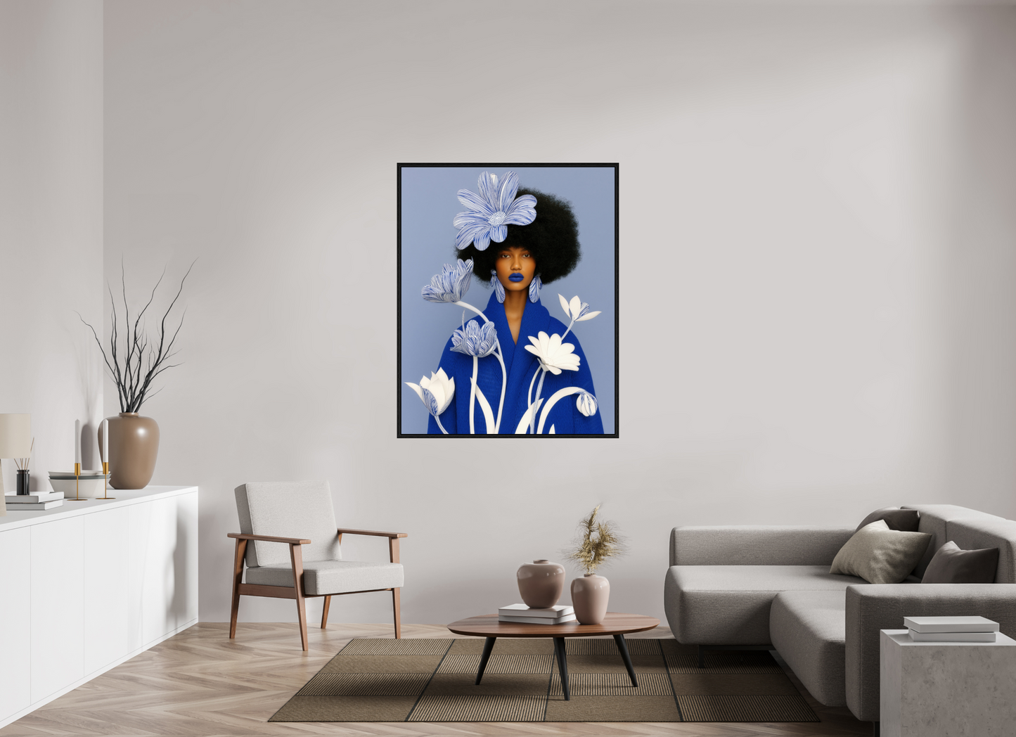 110 x 137,5 cm, Floater Frame Matisse Fashion XI