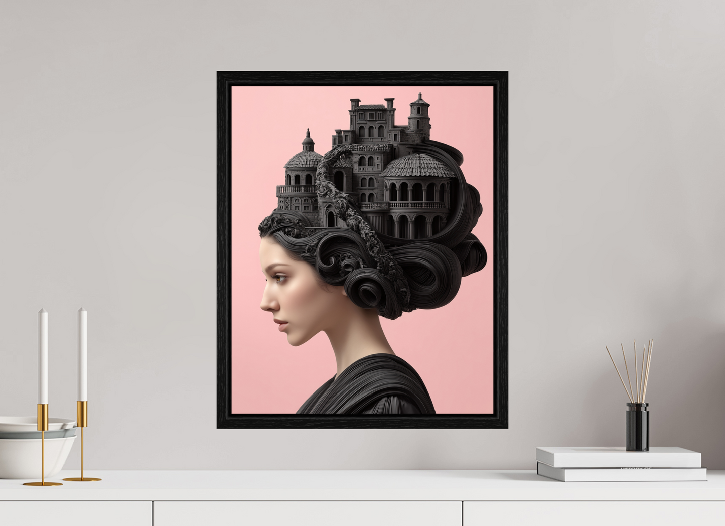 40 x 50 cm, Floater Frame Hairdo XVI