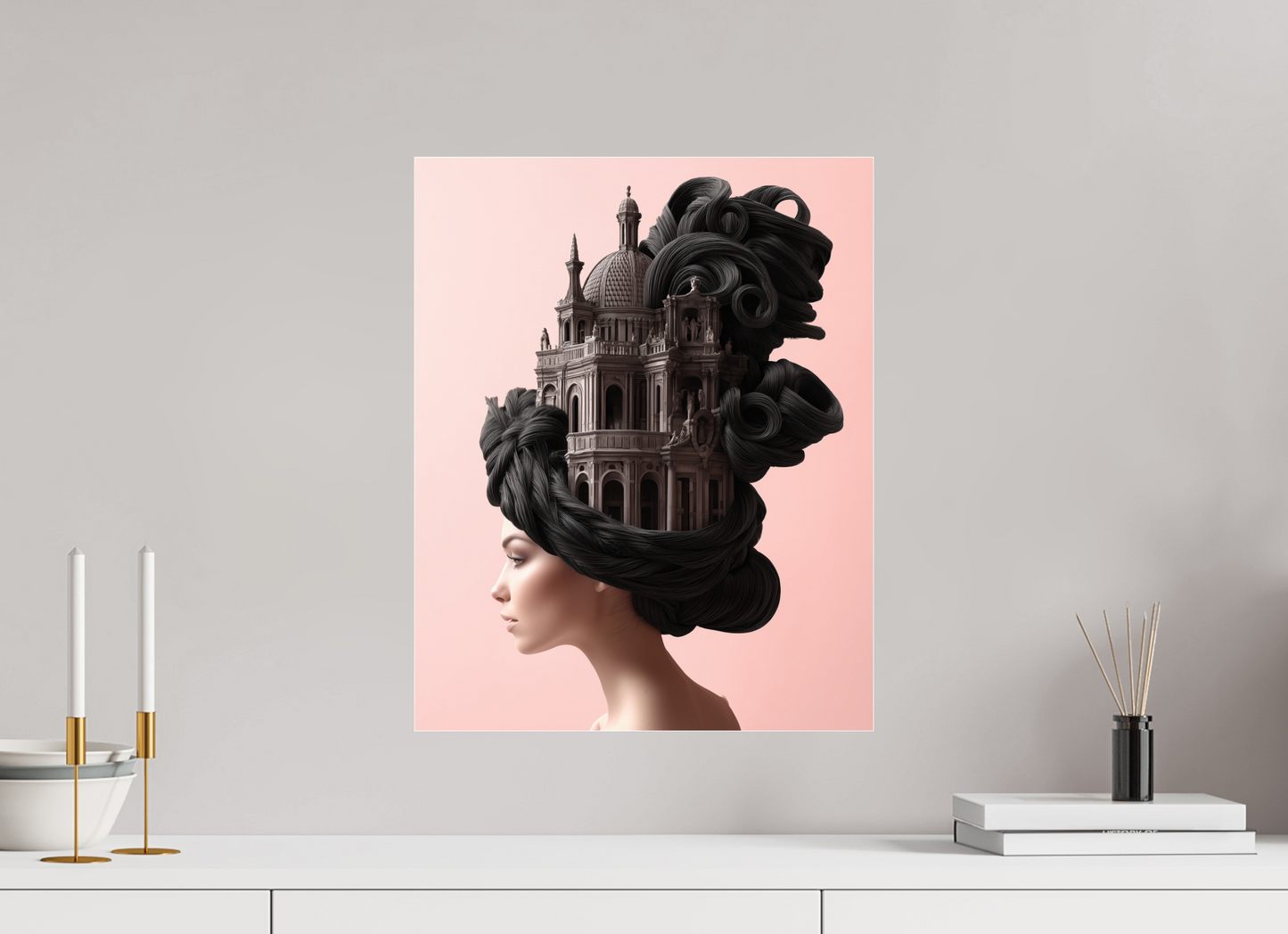 40 x 50 cm, Photo Print Under Acrylic Glass Hairdo XV