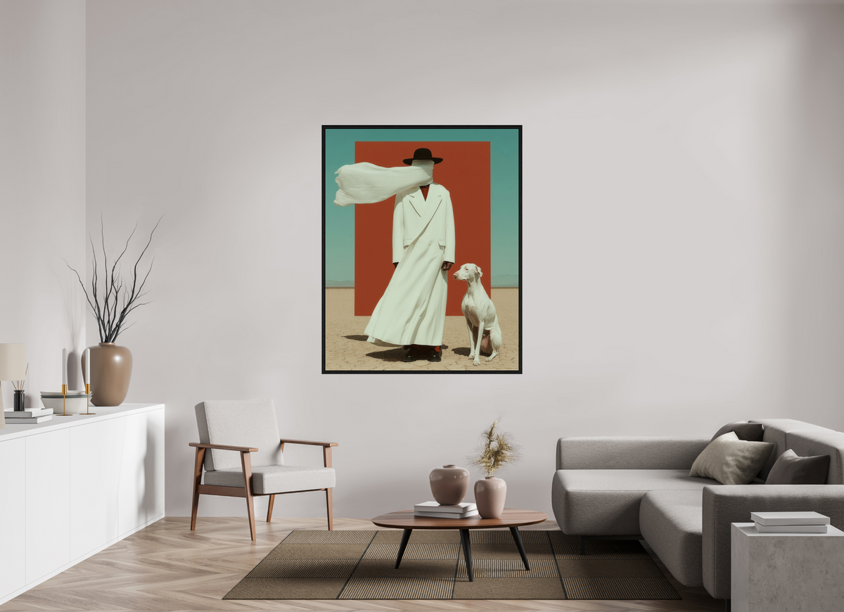120 x 150 cm, Floater Frame Red Horizon VIII