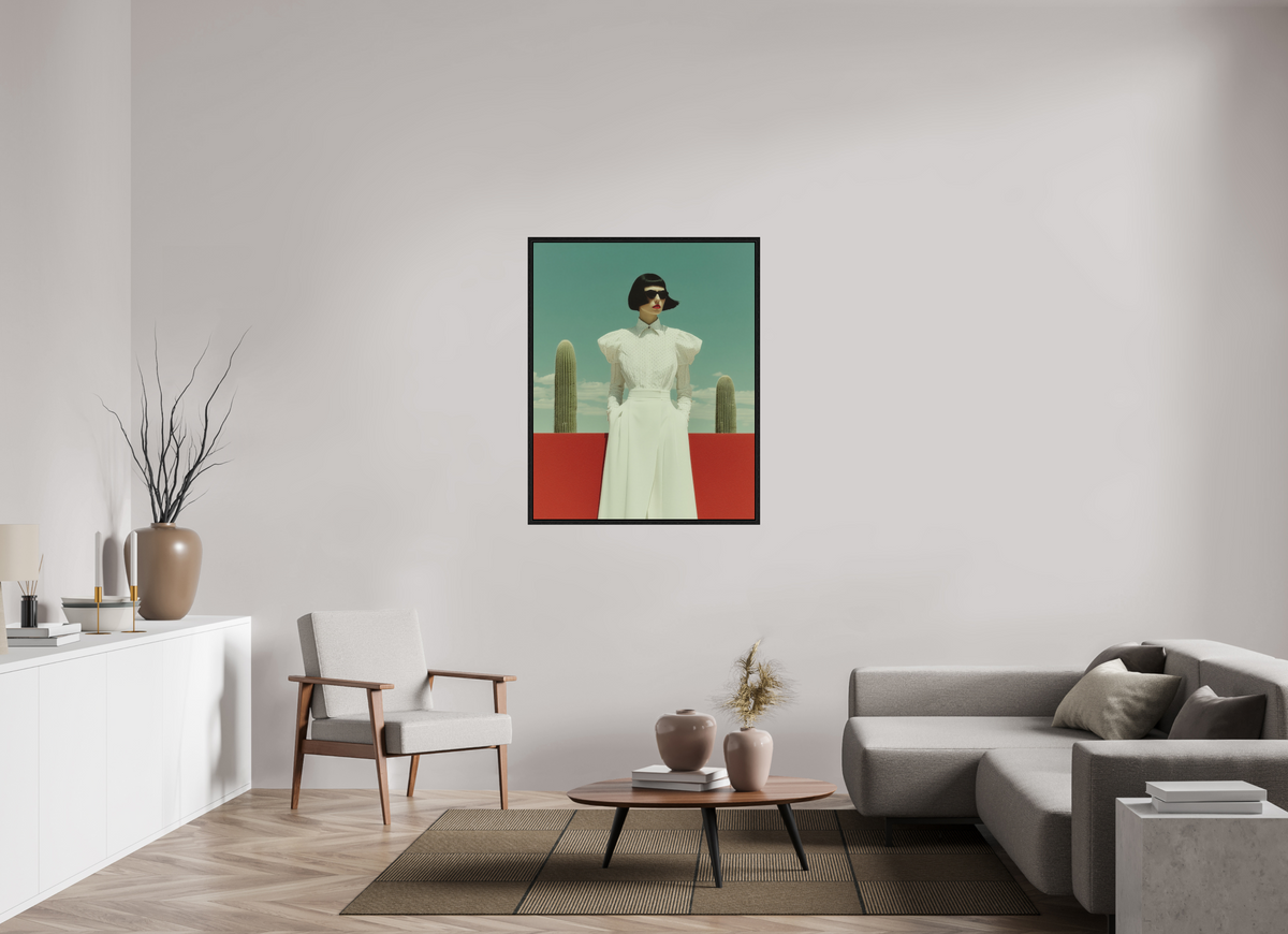 90 x 112,5 cm, Floater Frame Red Horizon XII