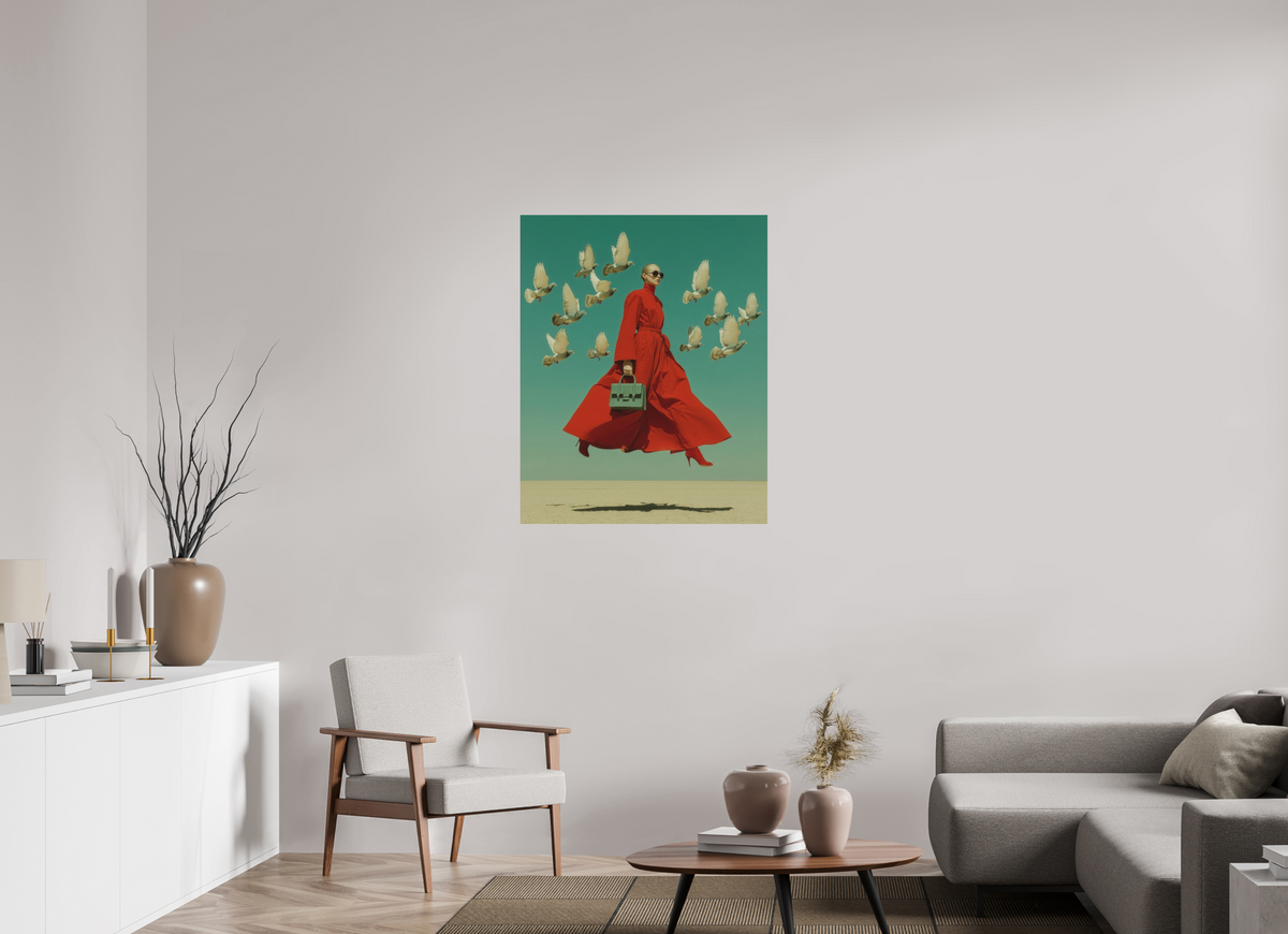 80 x 100 cm, Photo Print Under Acrylic Glass Red Horizon XI