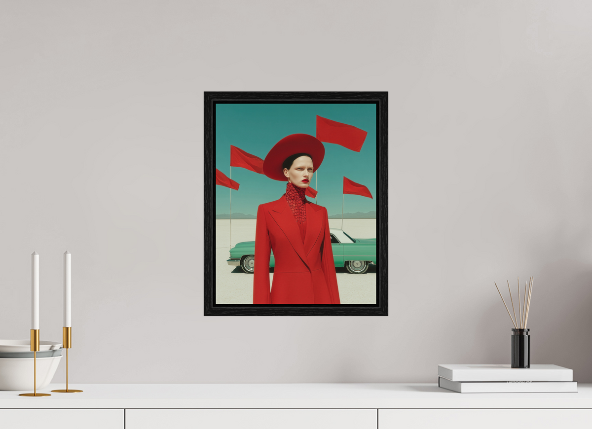 30 x 37,5 cm, Floater Frame Red Horizon I