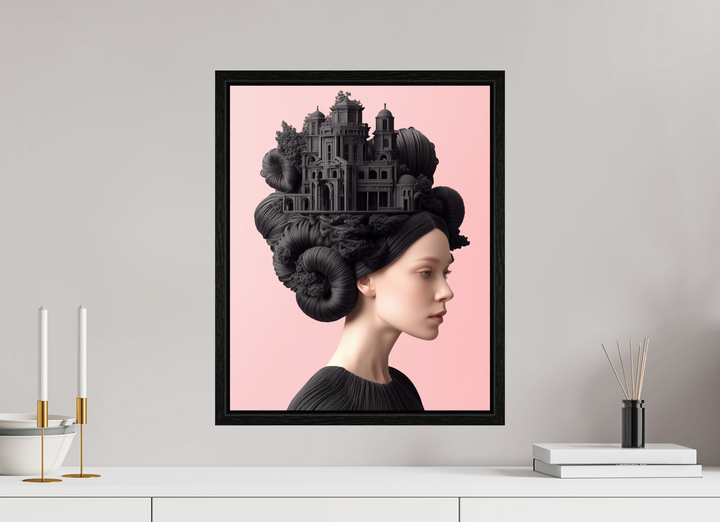 40 x 50 cm, Floater Frame Hairdo IXX
