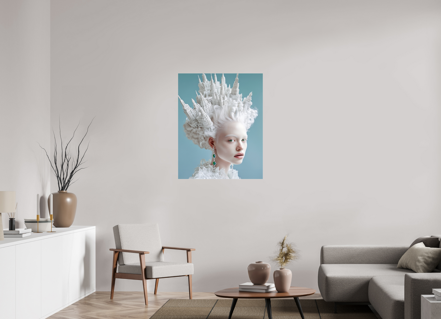 80 x 100 cm, Photo Print Under Acrylic Glass Hairdo XII