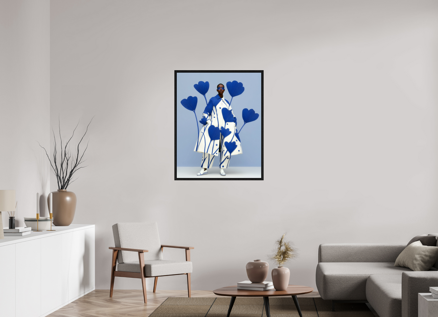 80 x 100 cm, Floater Frame Matisse Fashion XXII