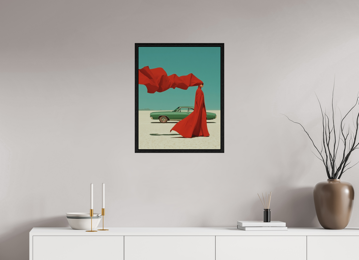50 x 62,5 cm, Floater Frame Red Horizon XVI