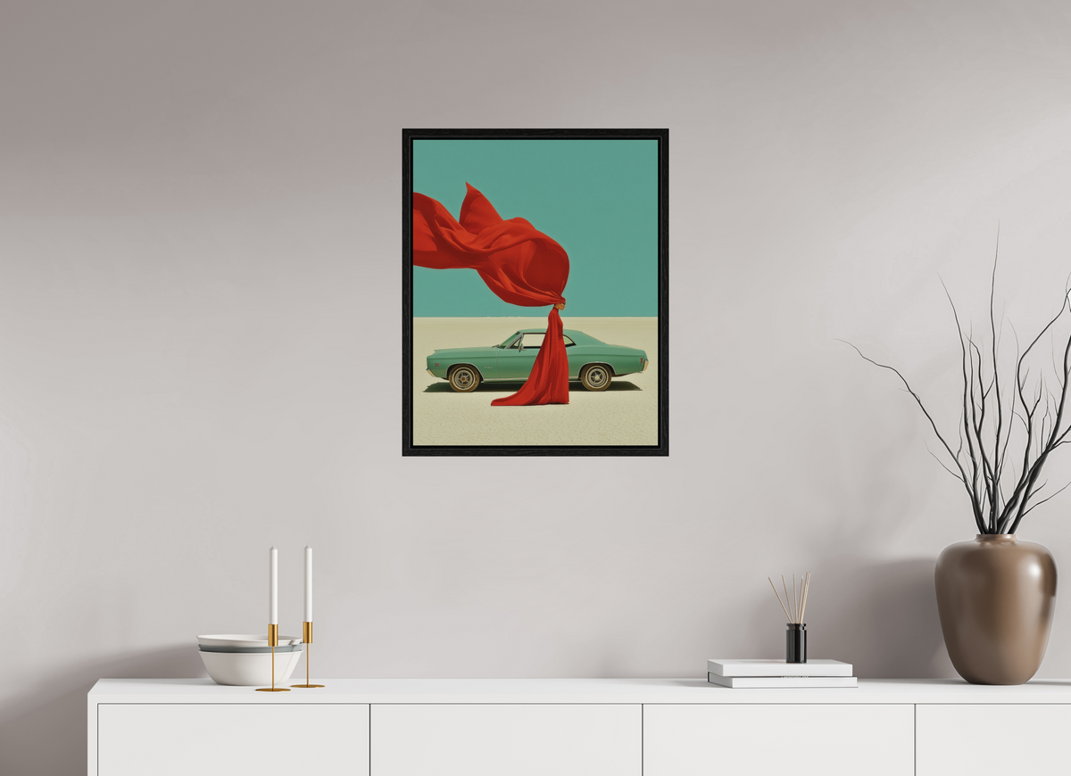 50 x 62,5 cm, Floater Frame Red Horizon IV