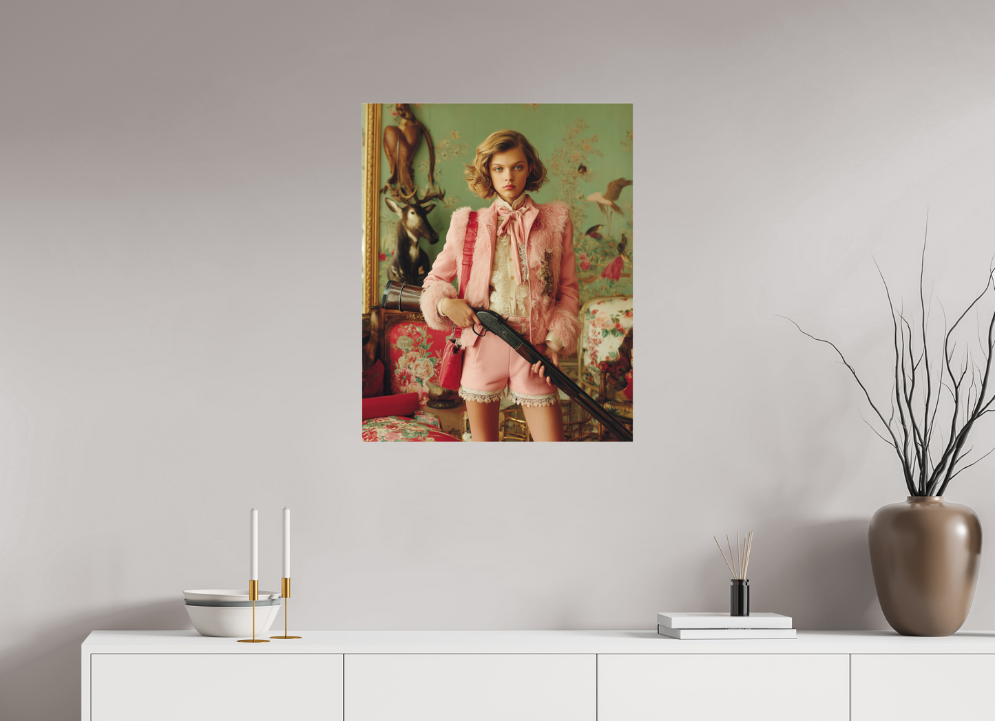 60 x 75 cm, Photo Print Under Acrylic Glass Hunting Season III