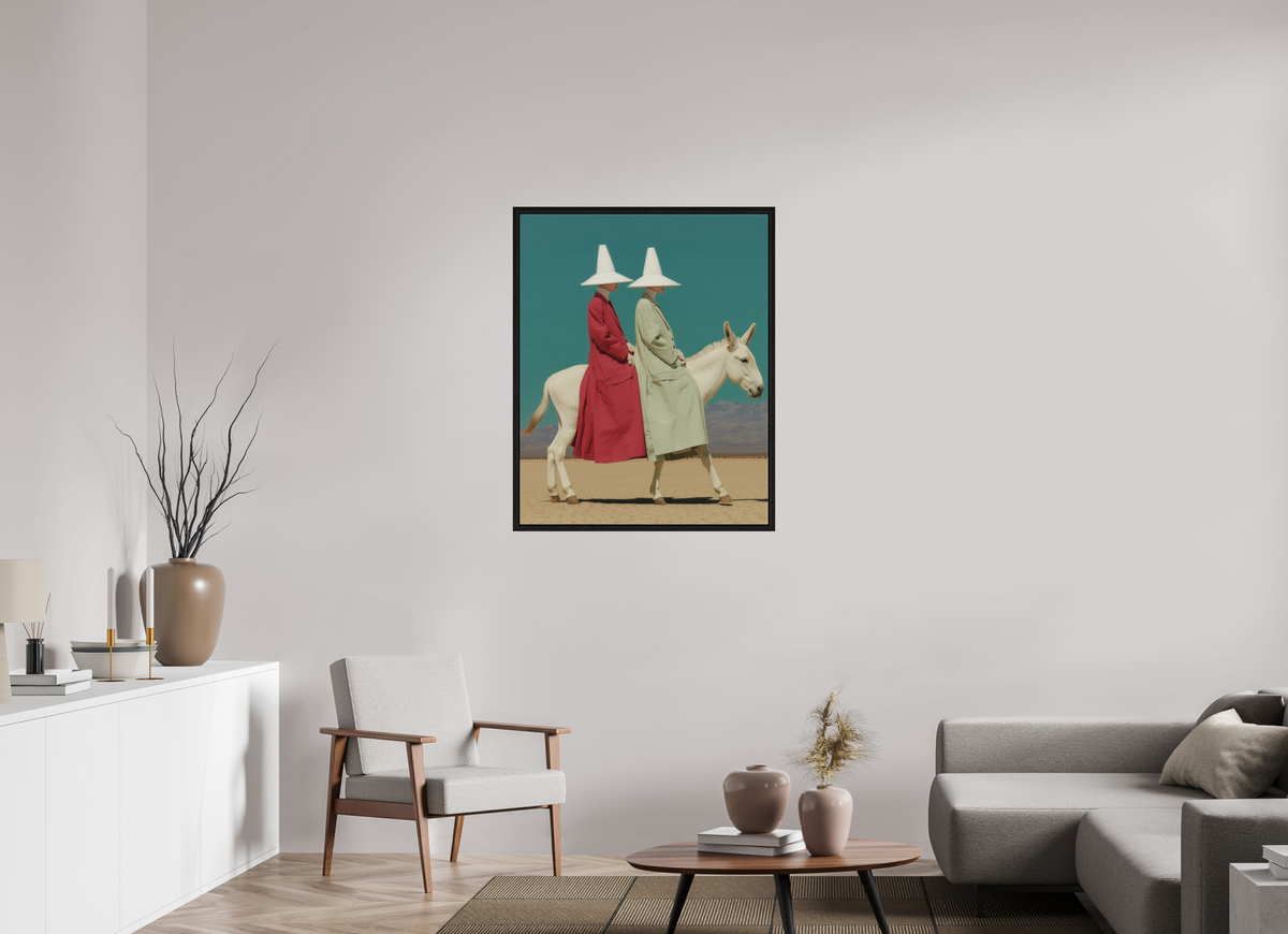 80 x 100 cm, Floater Frame Red Horizon IV