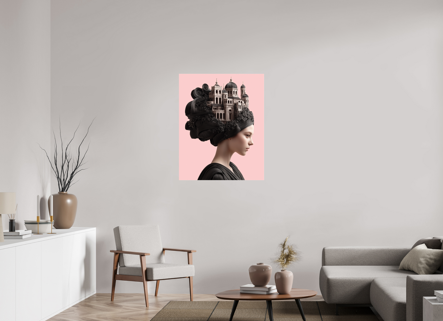 80 x 100 cm, Photo Print Under Acrylic Glass Hairdo XXIII