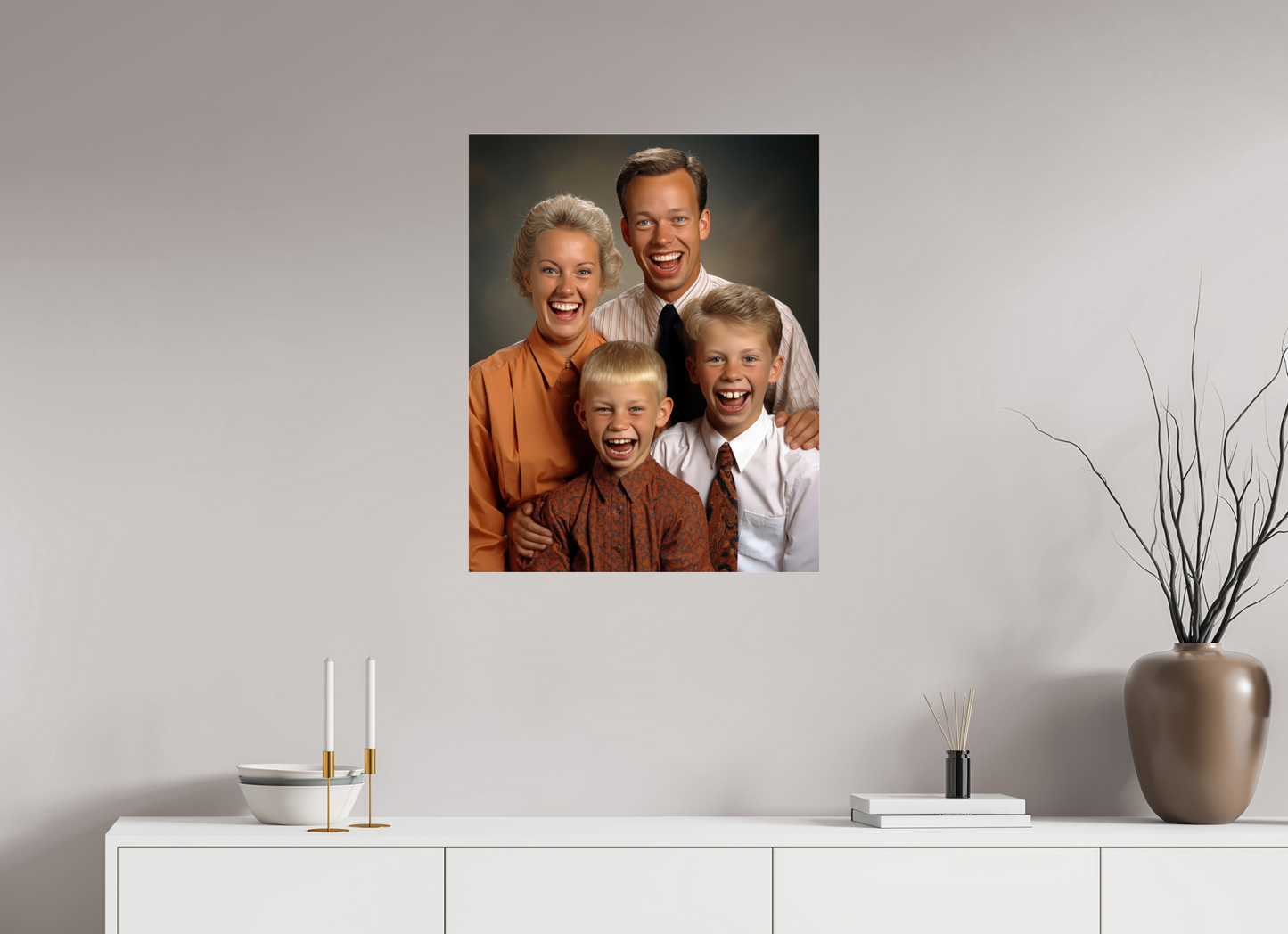 60 x 75 cm, Photo Print Under Acrylic Glass We are family VI