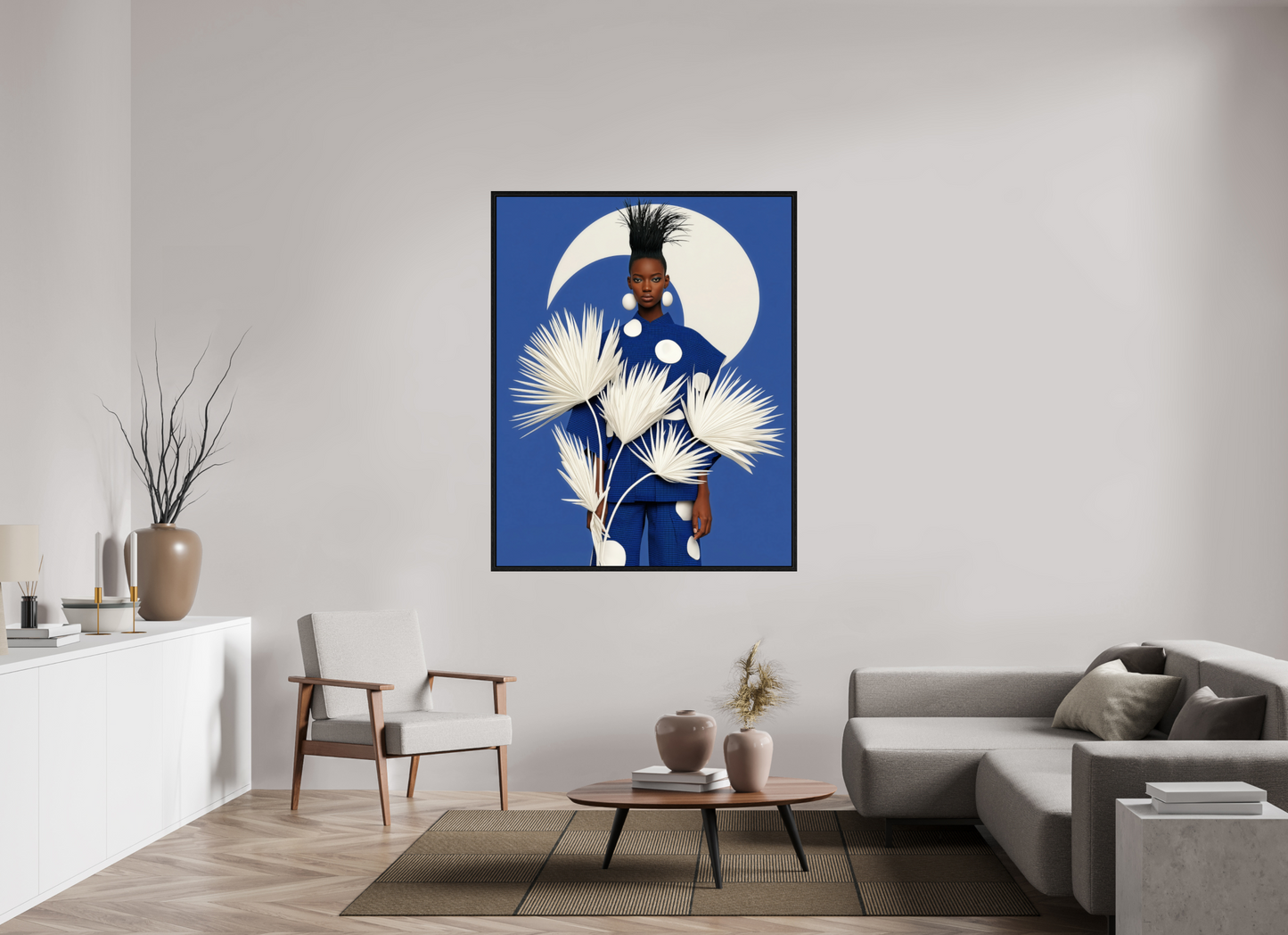 120 x 150 cm, Floater Frame Matisse Fashion XIV