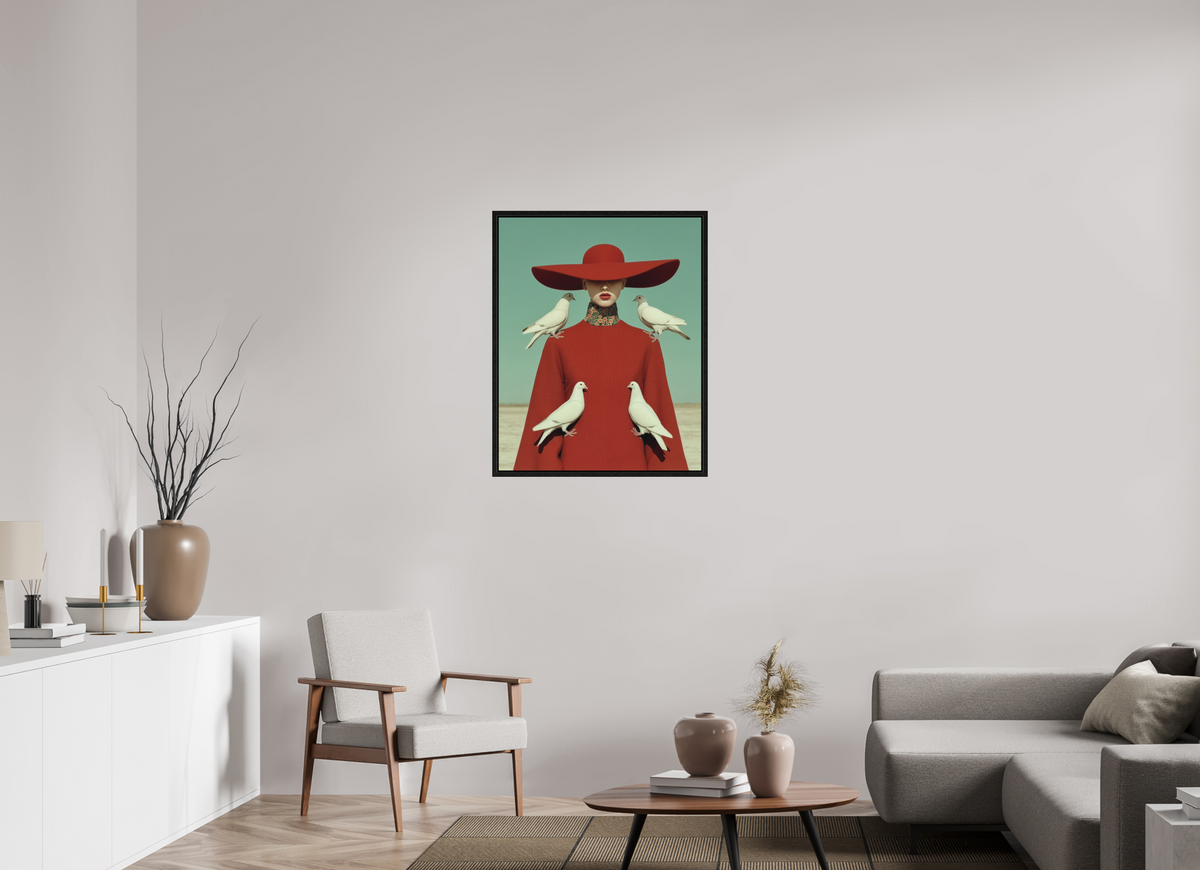 70 x 87,5 cm, Floater Frame Red Horizon IX