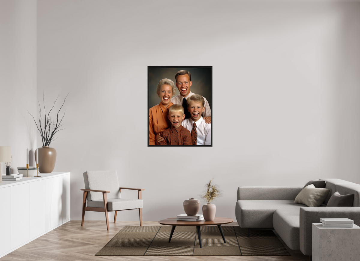 90 x 112,5 cm, Floater Frame We are family VI