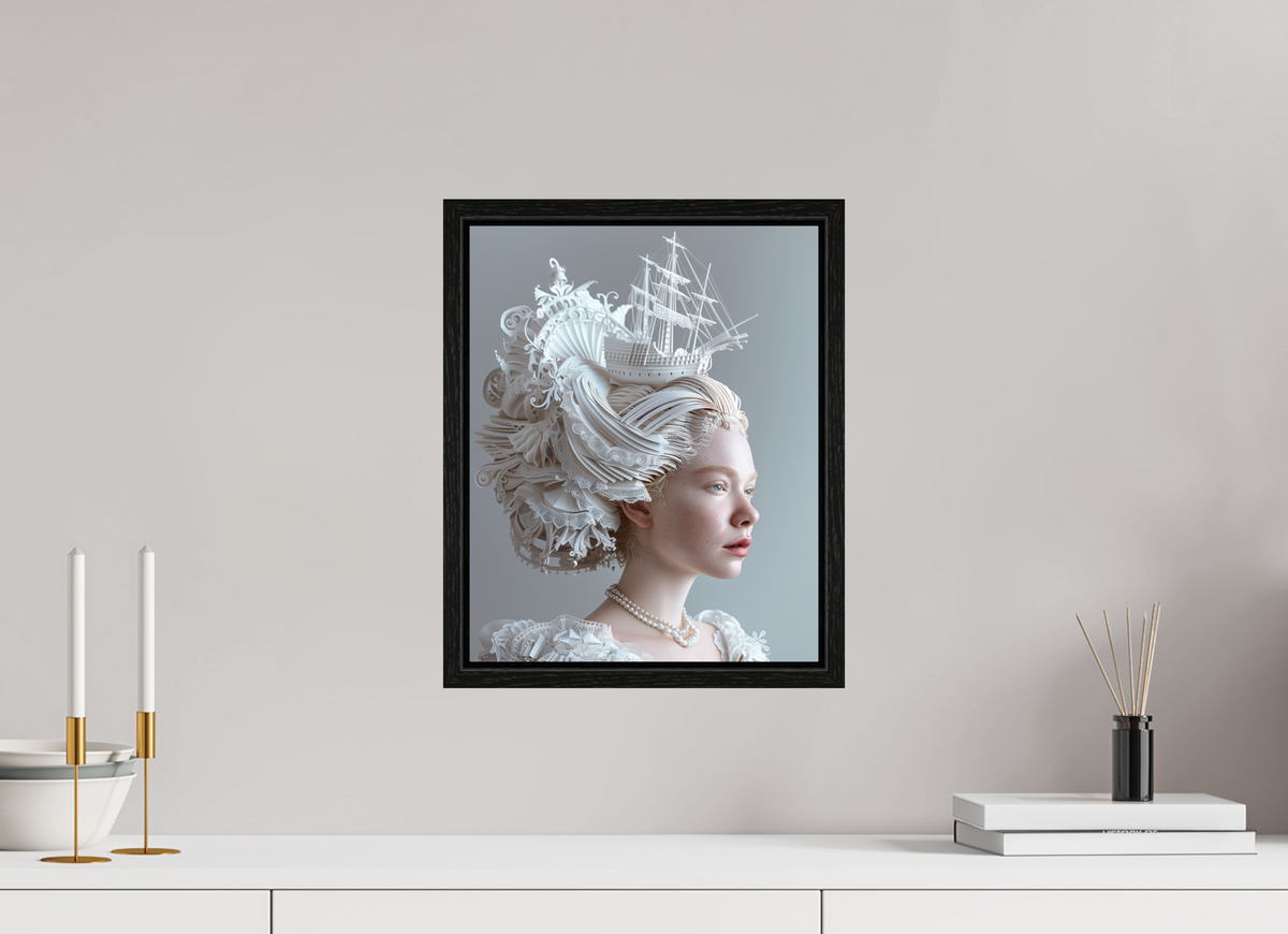 30 x 37,5 cm, Floater Frame Hairdo XVIII