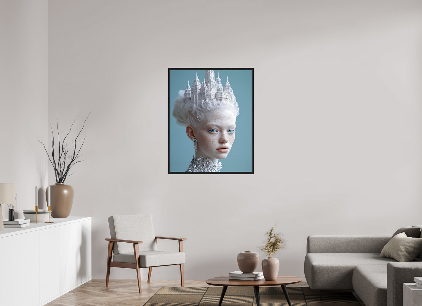 80 x 100 cm, Floater Frame Hairdo IX
