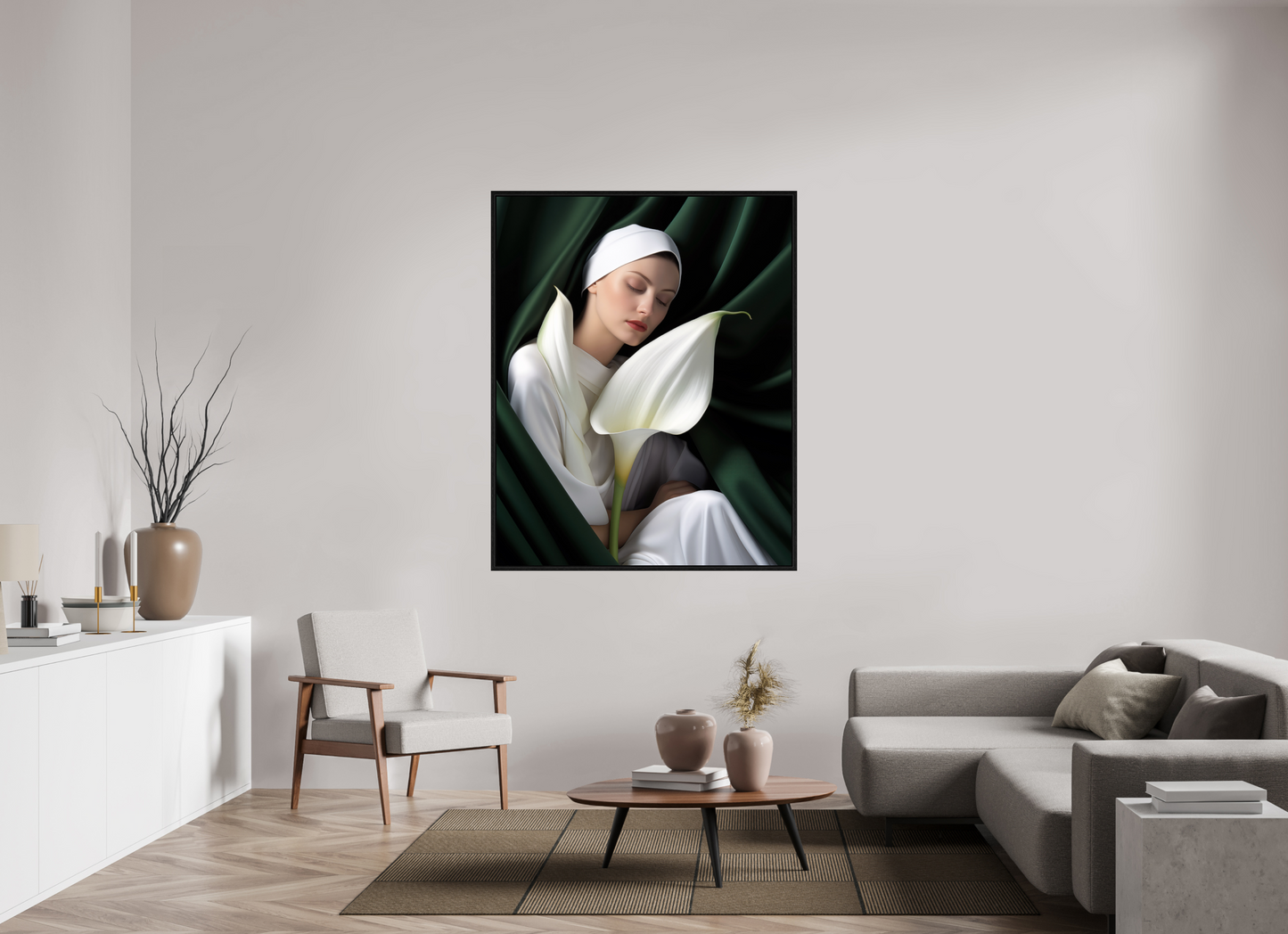 120 x 150 cm, Floater Frame Calla XII