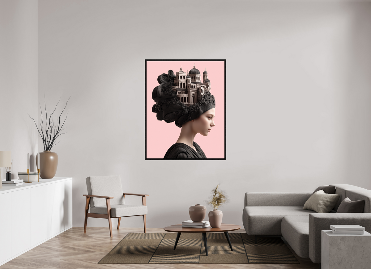110 x 137,5 cm, Floater Frame Hairdo XXIII