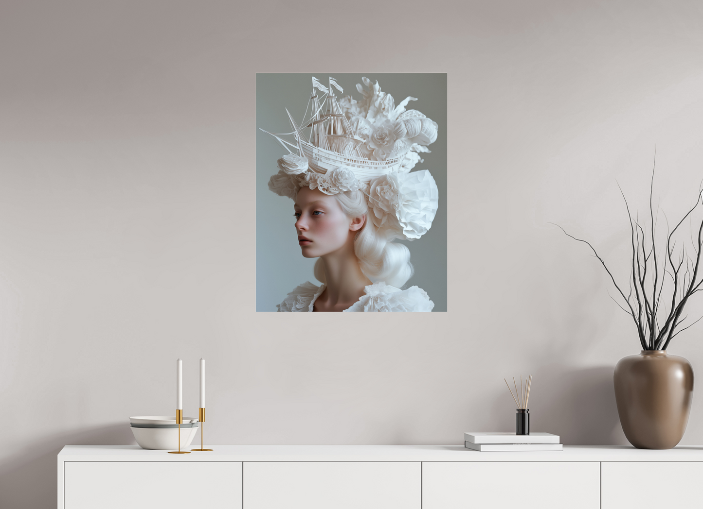 60 x 75 cm, Photo Print Under Acrylic Glass Hairdo XX