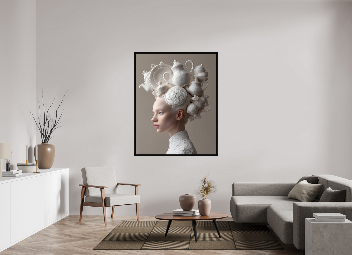 120 x 150 cm, Floater Frame Hairdo VII